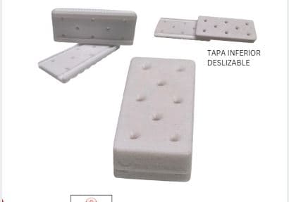 Porta fresas con tapa inferior deslizable y capacidad para ocho fresas